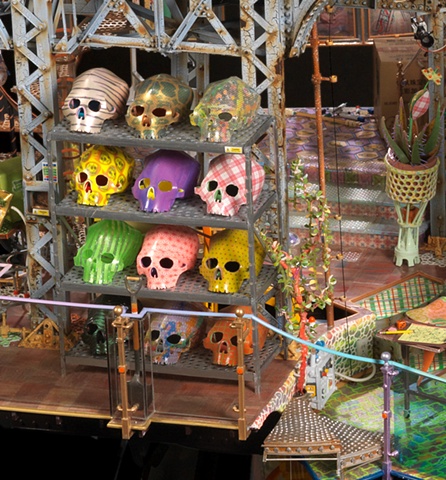 Bejeweled Double Festooned Plus Skull for Girls