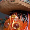 BEJEWELED DOUBLE FESTOONED PLUS JUMBO SKULL FOR GIRLS W/ SOMBRERO