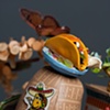 BEJEWELED DOUBLE FESTOONED PLUS JUMBO SKULL FOR GIRLS W/ SOMBRERO