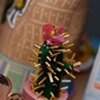BEJEWELED DOUBLE FESTOONED PLUS JUMBO SKULL FOR GIRLS W/ SOMBRERO