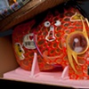 BEJEWELED DOUBLE FESTOONED PLUS JUMBO SKULL FOR GIRLS W/ SOMBRERO