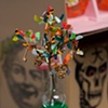 BEJEWELED DOUBLE FESTOONED PLUS JUMBO SKULL FOR GIRLS W/ SOMBRERO