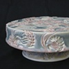 8" Cake Plate with Dragon Flower Pattern