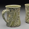 Green & Yellow Camellia Mug