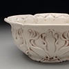 White Bowl with Oxide Wash