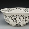Large Black and White Bowl