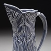 Tall Blue Pitcher