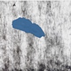 Untitled (cloth ceiling with blue shape)