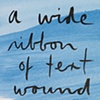 a wide ribbon of text around them