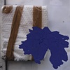 Untitled (wrapped door handle and purple shape)