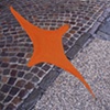 Untitled (pavements with orange shape)
