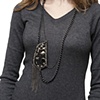 asymmetrical necklace with silver studs