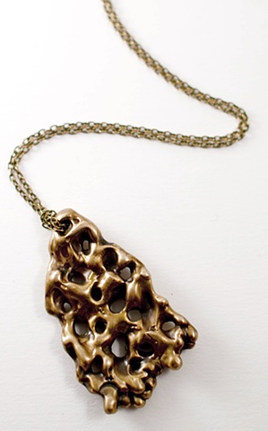 coral reef pendant bronze