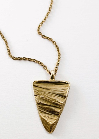 gold triangle arrowhead necklace