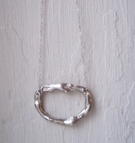 Sterling Silver oval necklace
