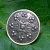 Vintage pewter button ring