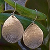 hammered silver earrings