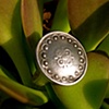 Vintage pewter button ring