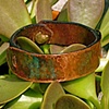 copper landscape thin leather bracelet 