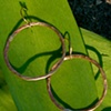 Brass circle earrings