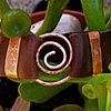leather and copper bracelet