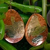 copper and silver earrings