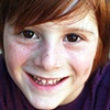 Red-headed boy, head-shot