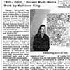 2002 "Bio-Logic" show review by Bradley Newman in the publication, The Chicago Shimpo.