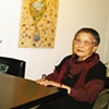 Artist, Oi Sawa with Dr. and Mrs. Saito in the Onward Gallery reception office.