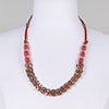 SHORT SILVER RED NECKLACE
