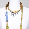 Peri/Green Scarf Necklace