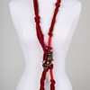 LONG WINTER RED CROSSOVER NECKLACE