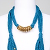 Multi Strand Blue Scarf Necklace