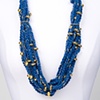 Multi Strand Royal/Gold Necklace