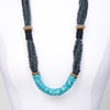 Knit Grey/Turq Necklace