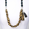 Black/Gold Braided Necklace