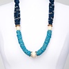 Knit Navy/Turq Necklace