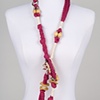 LONG PINK CROSSOVER NECKLACE