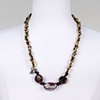 SHORT LEATHER VIOLET NECKLACE