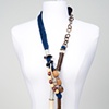 Long Navy/Brown Necklace