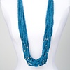Multi Strand Long Blue Necklace