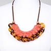Crochet Coral/Tortoise Necklace