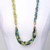 Green/Turq Leather Necklace
