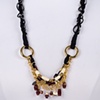 SHORT BLACK GOLD NECKLACE