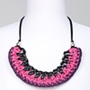 Crochet Fuchsia Rope Necklace