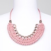 Crochet Pink Rope Necklace