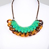 Crochet Green/Tortoise Necklace