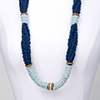 Knit Navy/Light Blue Necklace