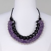 SHORT PURPLE CROCHET NECKLACE