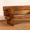 Long seat in reclaimed timber